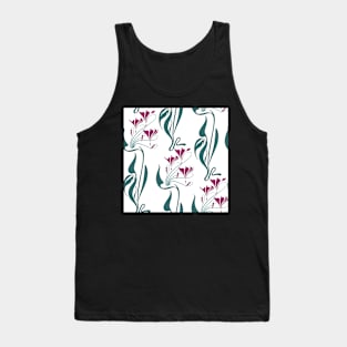 Fuschia Nouveau (variation on white) Tank Top